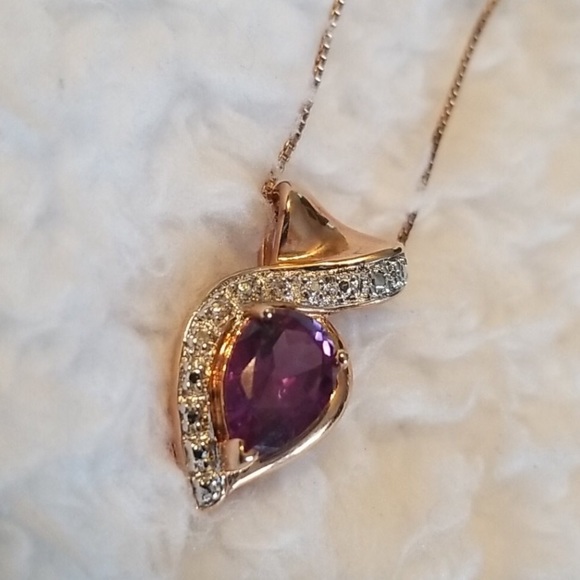 Amethyst & Diamond Vermeil
